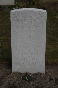 Les Baraques Military Cemetery Sangatte - Liu Hui Tzu, 